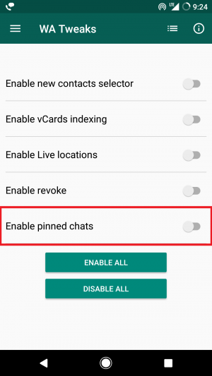 Enable Pinned Chat Feature In WhatsApp