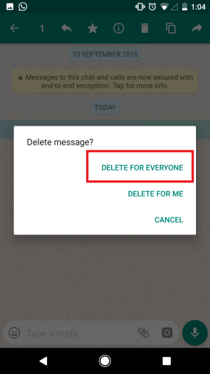 Enable WhatsApp Revoke Message Feature